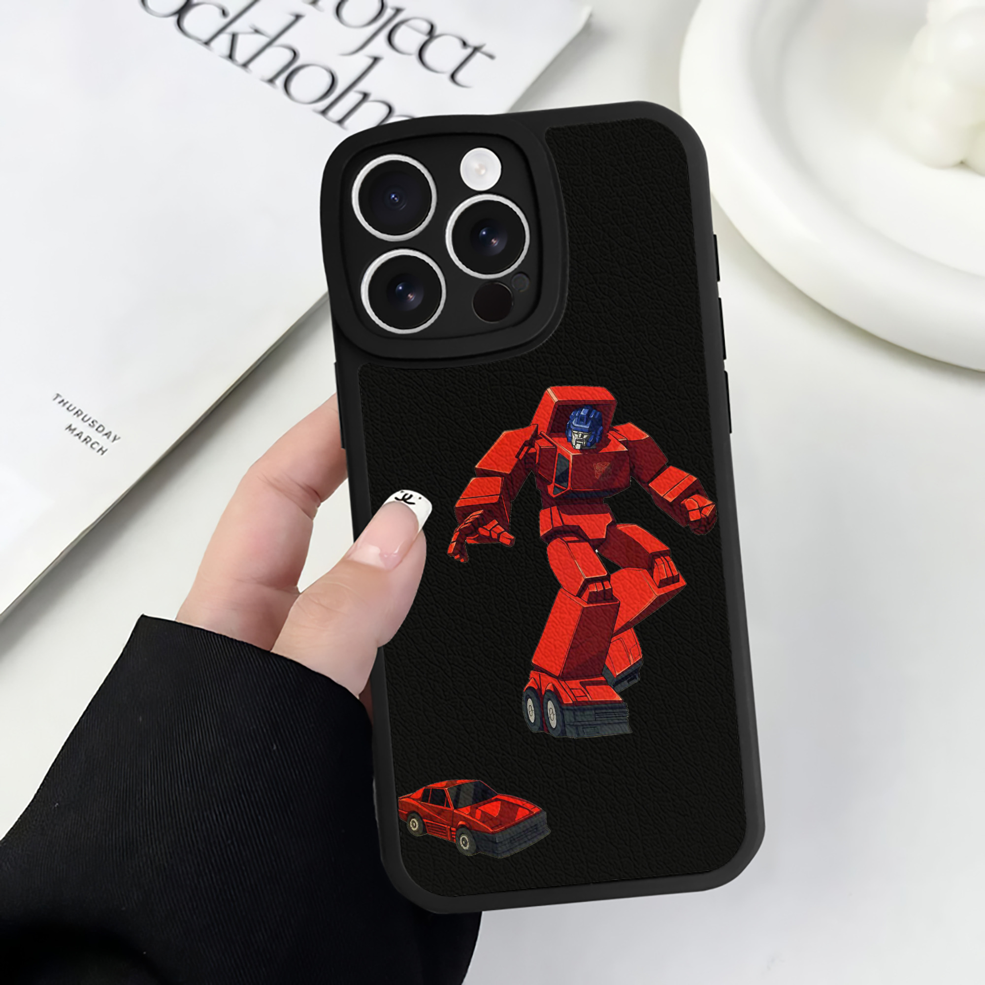 （画像用）  【iPhone 16シリーズ対応】シリコンスマホケース（レザー調） 材質：シリコン